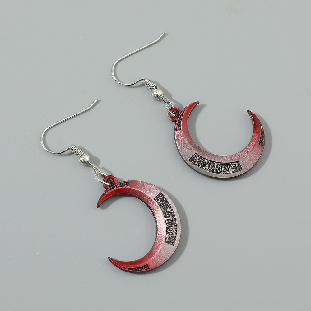 문 나이트 초승달 모양의 빈티지 스타일 각인 귀걸이,  - Women'S Red Accessories 리뷰 및 가격