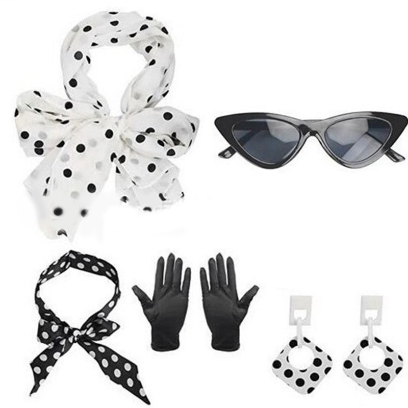 1950년대 스타일의 여성 의상 5종 세트: 도트 무늬 - Women'S Accessories In The 1950S 리뷰 및 가격
