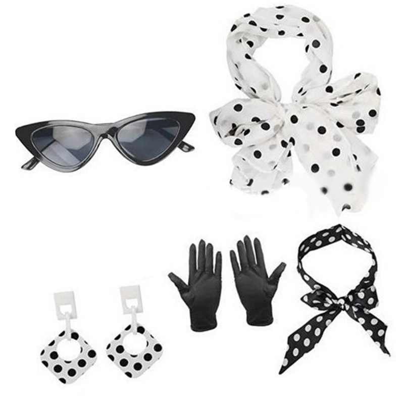 1950년대 스타일의 여성 의상 5종 세트: 도트 무늬 - Women'S Accessories In The 1950S 리뷰 및 가격